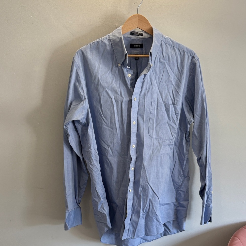 Izod Men's Light Blue Dress Shirt